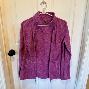 🧥💜 Purple Polyster Zip Up Sweater 💜🧥
